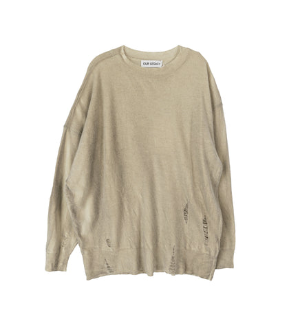 SLANT KNIT MOSS SPRAY DYE CHERUB WOOL