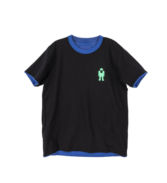 FLOWER POWER REVERSIBLE T III MAZZARINE BLUE