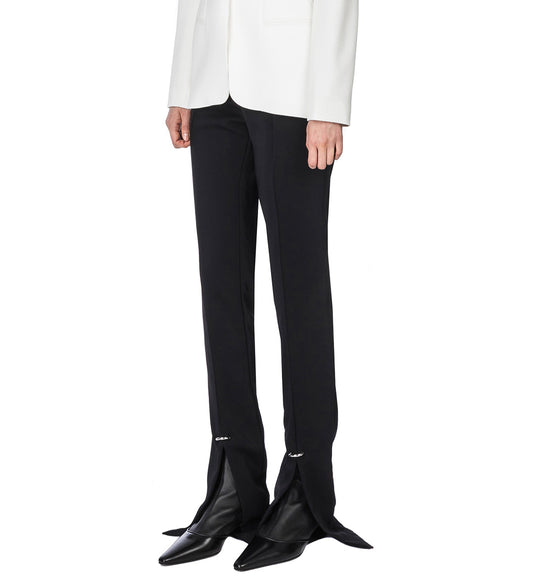 PIERCING STRAIGHT PANTS BLACK