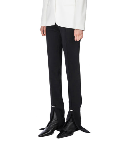 PIERCING STRAIGHT PANTS BLACK