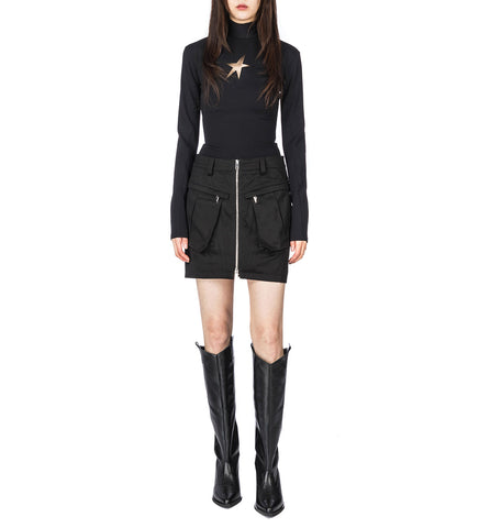 LONG SLEEVES STAR TOP BLACK