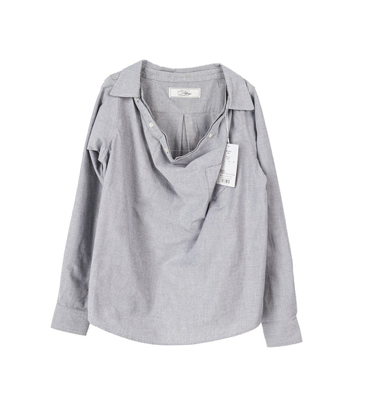 WIDE NECK SHIRT GRAY