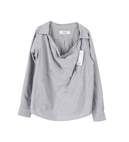 WIDE NECK SHIRT GRAY