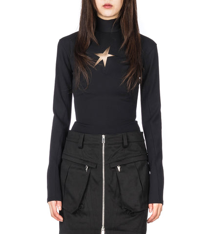 LONG SLEEVES STAR TOP BLACK