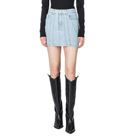 DENIM SKIRT MEDIUM BLUE