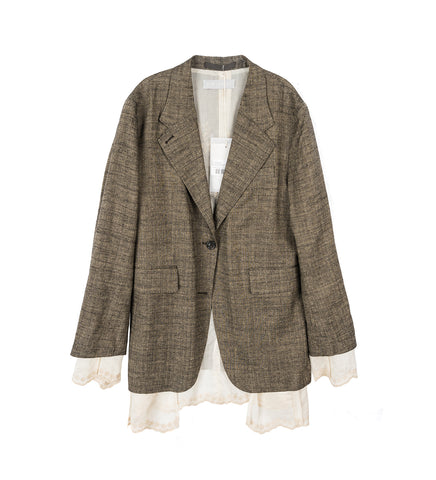 DRIP BLAZER DEEP HUSK SOFT GRAIN WEAVE