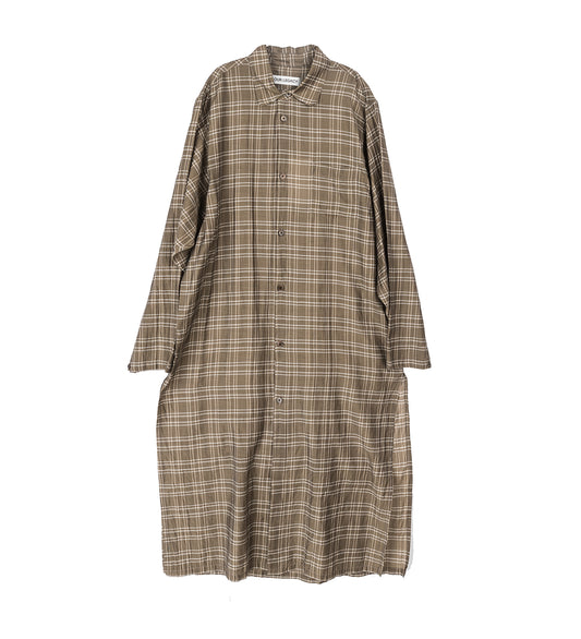 STRAND SHIRT WALNUT GRID CLOUD COTTON SILK