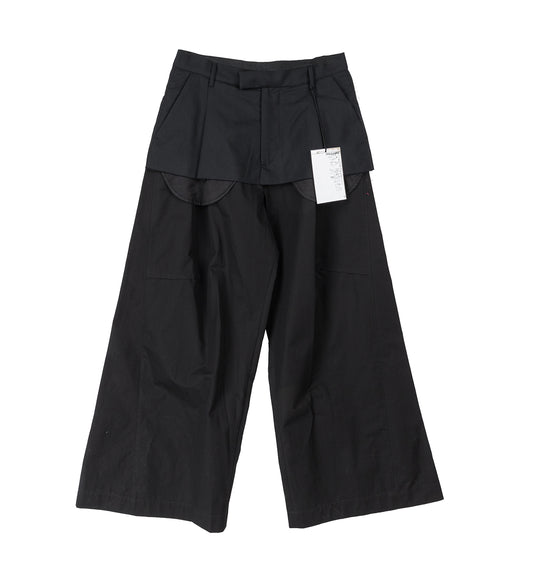 LAYERED TROUSERS BLACK/BLACK