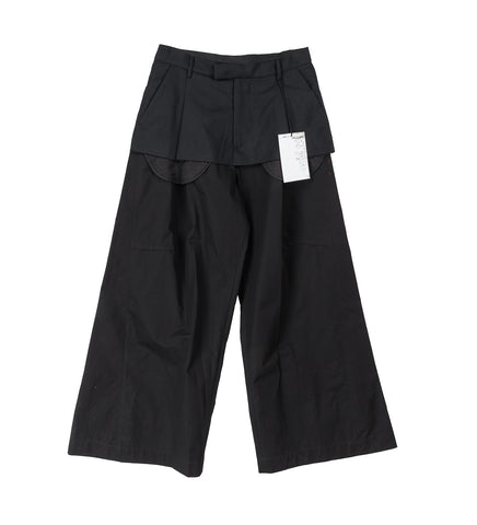 LAYERED TROUSERS BLACK/BLACK