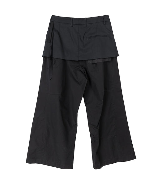 LAYERED TROUSERS BLACK/BLACK