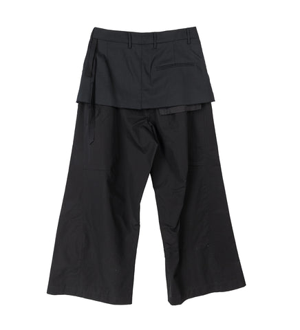 LAYERED TROUSERS BLACK/BLACK