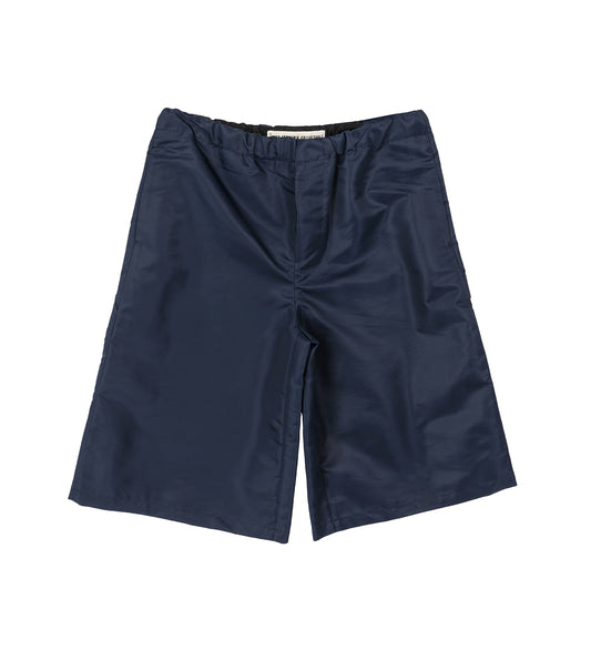 AXEL OVERSIZED SHINY WORKWEAR SHORTS MIDNIGHT BLUE