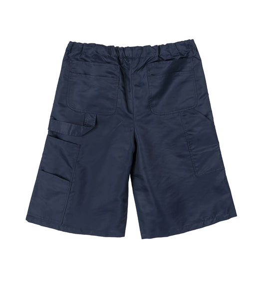 AXEL OVERSIZED SHINY WORKWEAR SHORTS MIDNIGHT BLUE