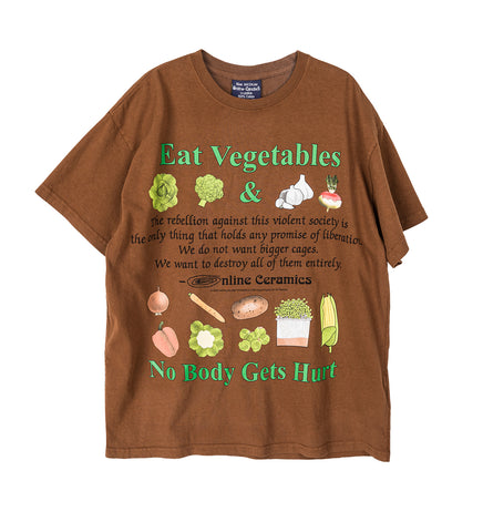 EAT VEGETABLES SS TEE RUST