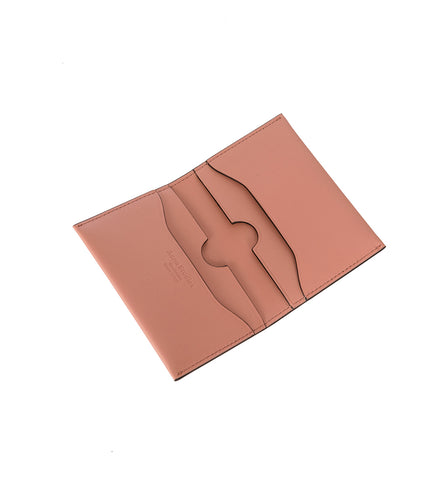 FOLDED LEATHER WALLET SALMON PINK