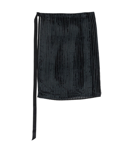 GERHARD KNEE LENGHT APRON BLACK