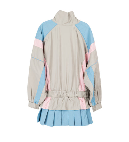 SHORT WINDBREAKER DRESS GREY