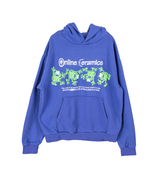 DANCING FROGS HOODIE BLUE