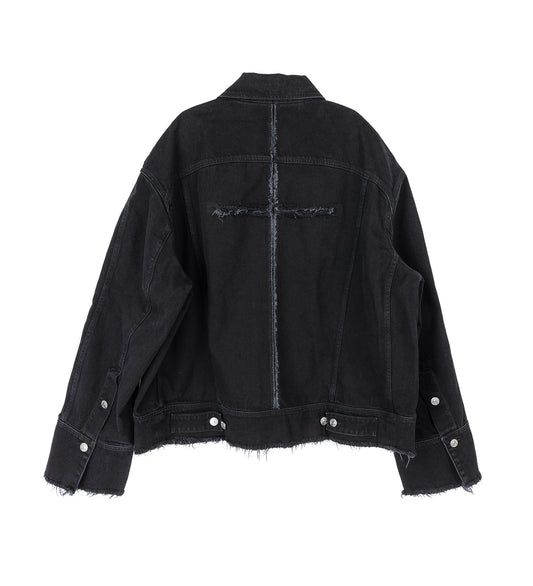 PIERRE M. DENIM JACKET SCLERA BLACAK