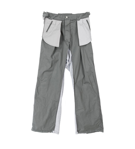 UPCYCLED REVERSED CARGO TROUSERS GREY