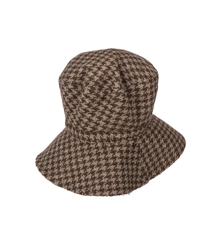 HOUNDSTOOTH GRANDAD HAT BROWN