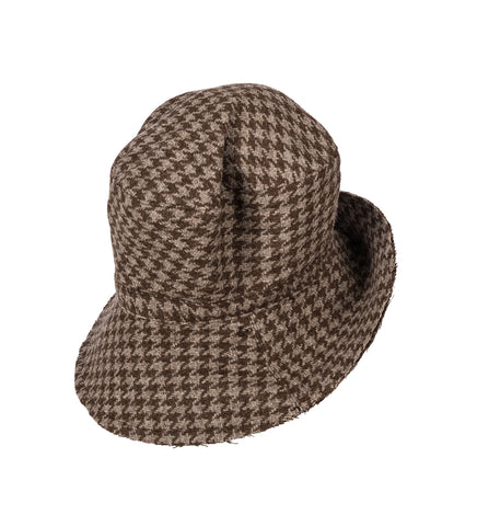 HOUNDSTOOTH GRANDAD HAT BROWN