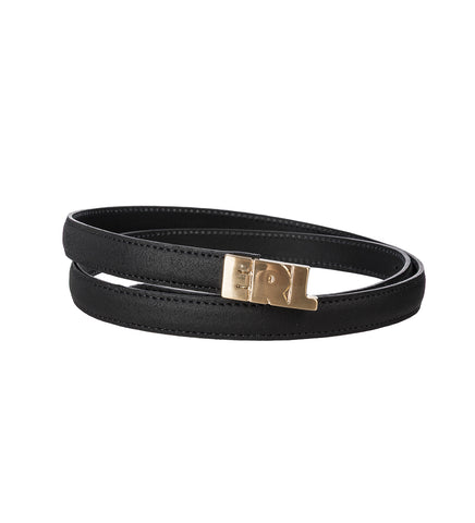 DISTRESSED LEATHER BELT BLACK