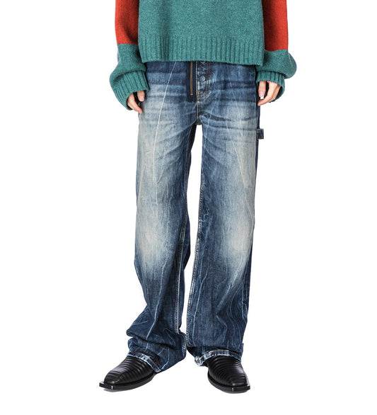 CASUAL JEAN BLUE BLEACHED WASH