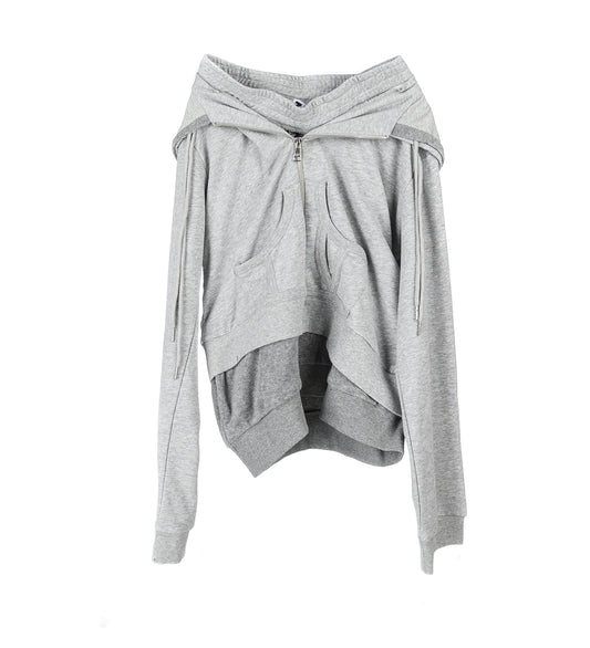 HOODIE-SKIRT HYBRIDE GREY