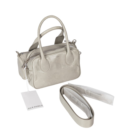 DOUBLE BAG SMALL LIGHT GREY