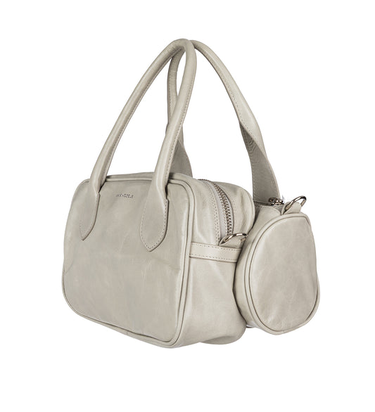 DOUBLE BAG SMALL LIGHT GREY