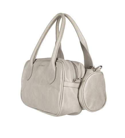 DOUBLE BAG SMALL LIGHT GREY