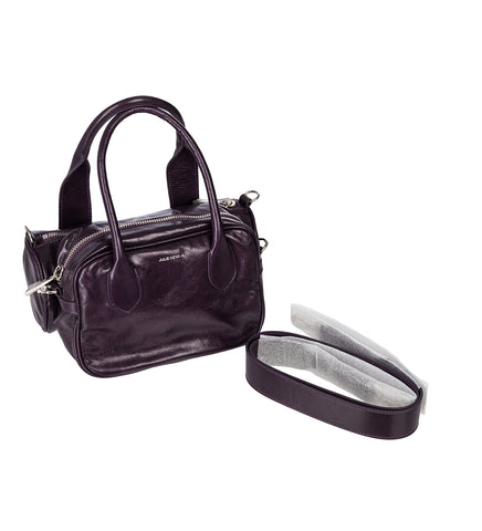 DOUBLE BAG SMALL PURPLE SHINY