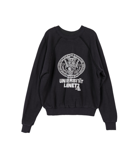UNIVERSITY RAGLAN SWEATSHIRT BLACK