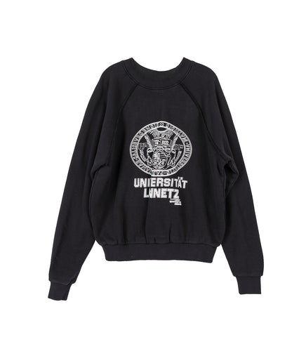 UNIVERSITY RAGLAN SWEATSHIRT BLACK