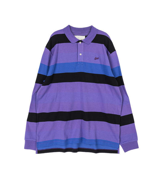 STRIPED RUGBY LONGSLEEVE PURPLE