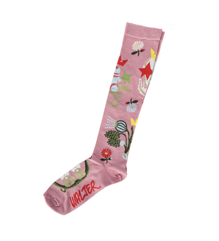 CROWN SOCKS ROSE