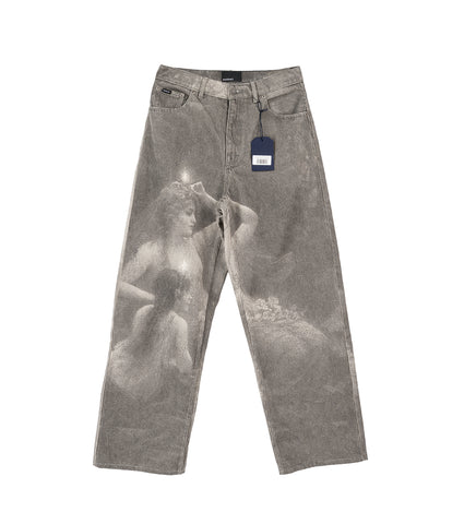 NYMPH BAGGY DENIM PANTS BLACK