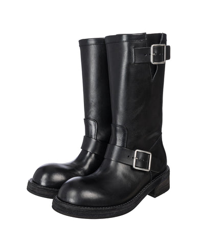 SARITH ENGINEER BIKER BOOTS BLACK