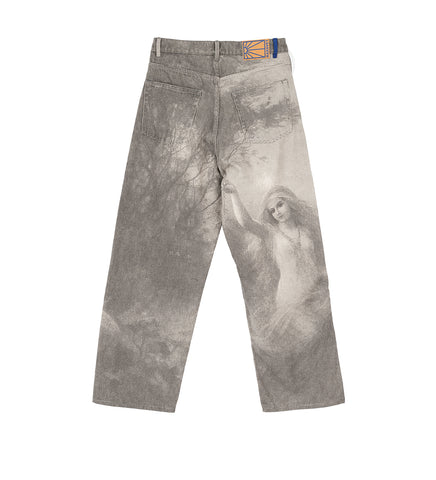 NYMPH BAGGY DENIM PANTS BLACK