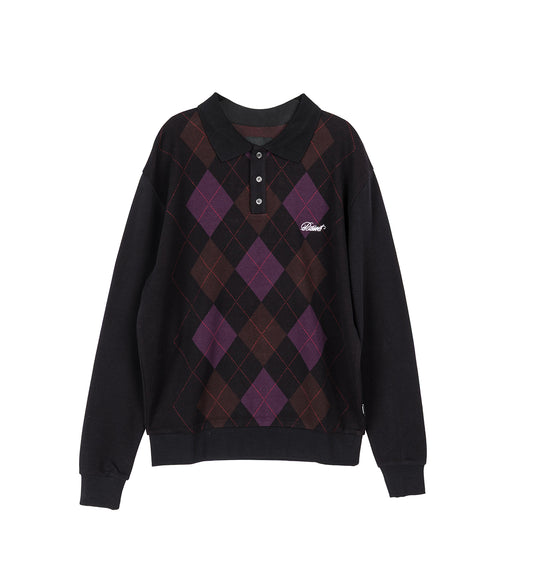 ARGYLE POLO BLACK