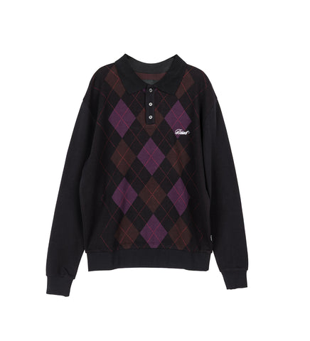 ARGYLE POLO BLACK