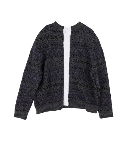 KAIR JUMPER WITH SHIRT CLOSURE NAVY