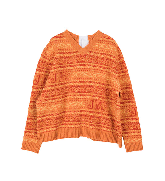 KAIR JUMPER WITH SHIRT CLOSURE ORANGE