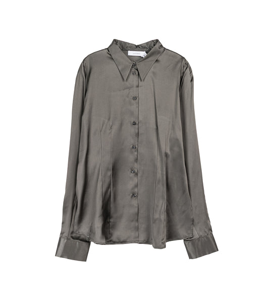 CRYSTAL SHOULDER IN THE BACK SHIRT TAUPE