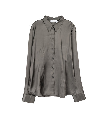 CRYSTAL SHOULDER IN THE BACK SHIRT TAUPE