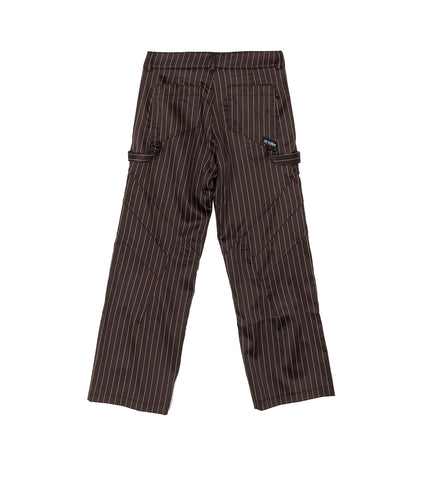 PLEATED STRAIGHT TROUSERS BROWN/GOLD