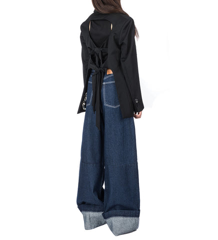 WIDE LEG PUDDLE JEANS INDIGO/CLEAR