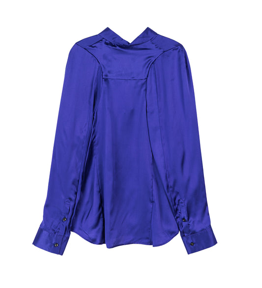 CRYSTAL SHOULDER IN THE BACK SHIRT PURPLE