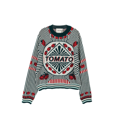 ITALIAN ROUNDNECK SWEATER TOMATO CAN